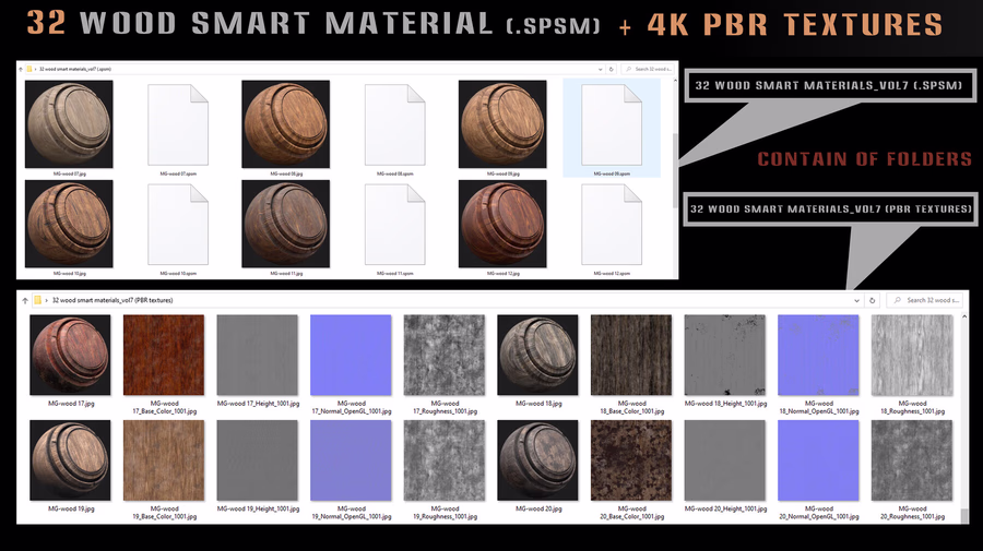 10-32组Substance木头智能材质球 ArtStation – 32 Wood Smart Material + 4K PBR Textures – Vol.7_13.avif