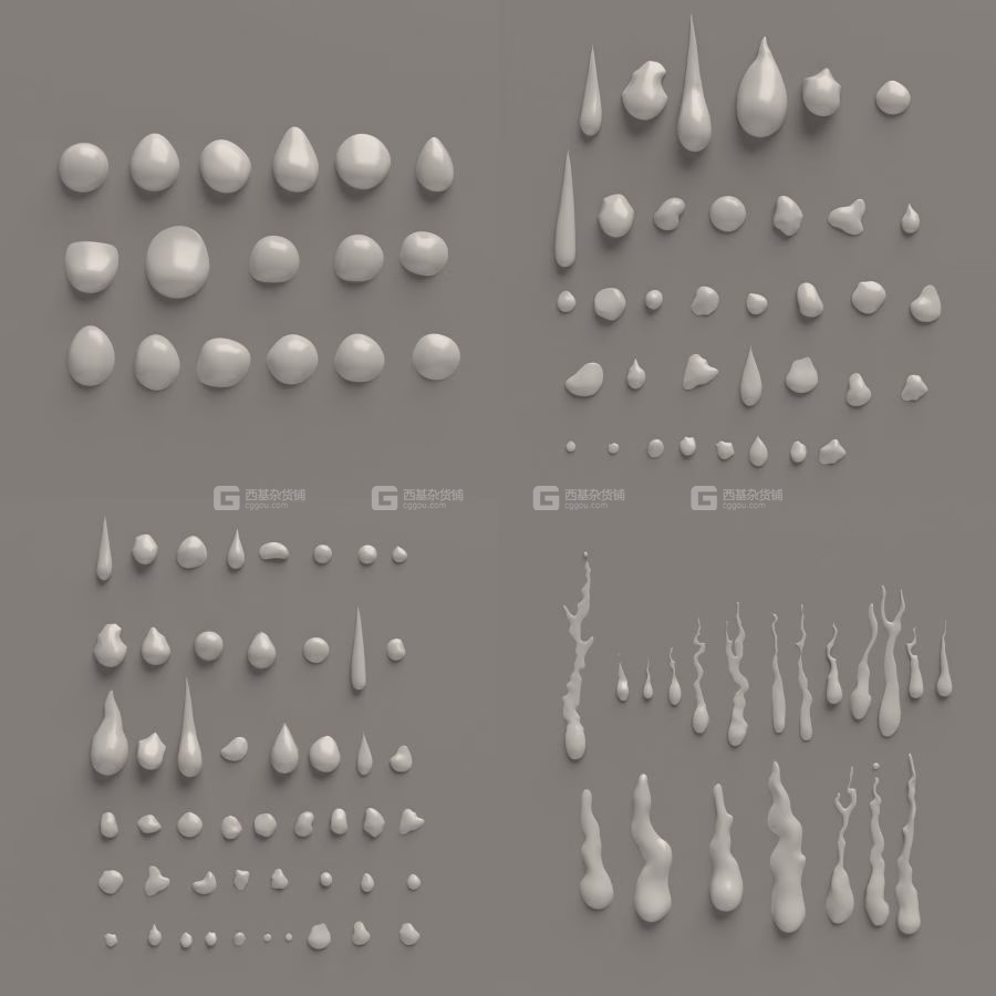 08-水滴笔刷+贴图素材 Gumroad – CGI Condensation Pack by Jirka Krivanek_22.avif