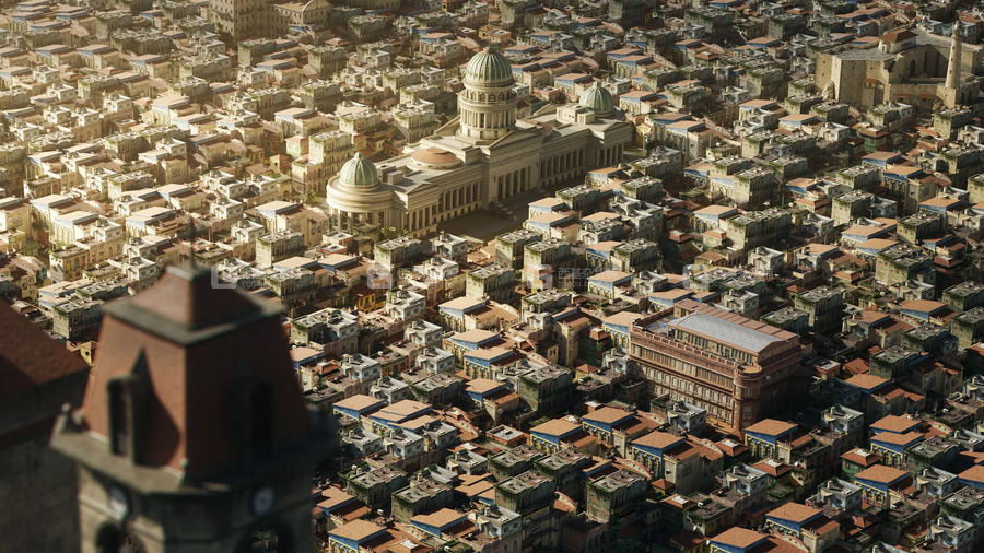 04-【KitBash3D】古巴异域风情城市楼房建筑3D模型 Havana Nights_07.avif