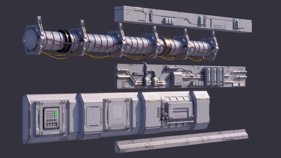 12-科幻建筑管道通风面板模型第三套 Artstation – Sci-Fi Architecture Panels Kit Vol.03 Walls_34.avif