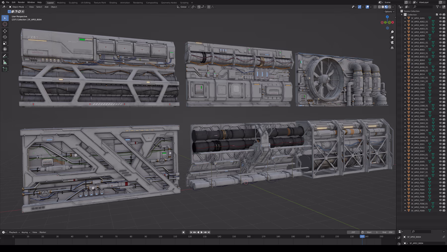 12-科幻建筑管道通风面板模型第三套 Artstation – Sci-Fi Architecture Panels Kit Vol.03 Walls_19.avif