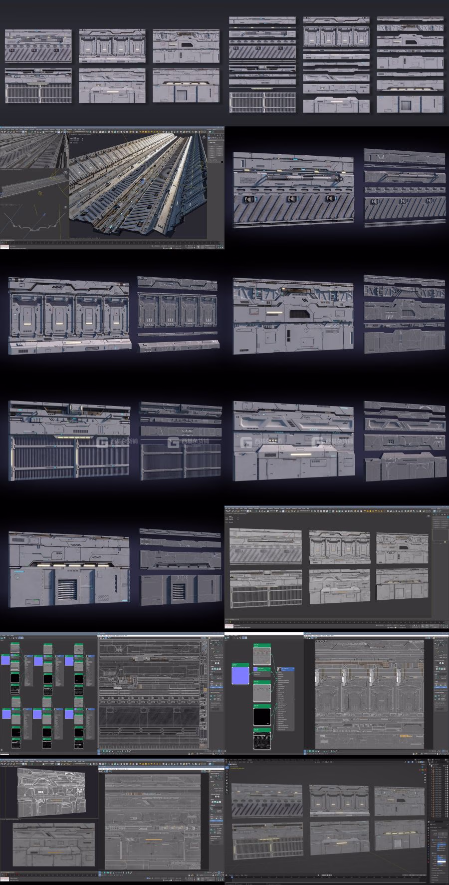 ArtStation - Sci-Fi Architecture Panels Kit Vol 01 Walls PBR _ Resources_24.avif