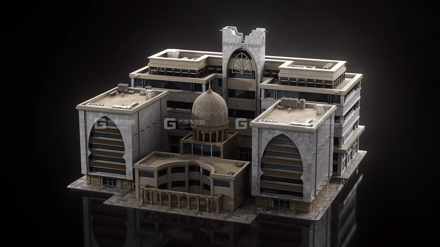 3D模型科幻未来新迪拜城市桥梁建筑楼房模型套件 (C4D3DS MAXFBXOBJMayaBlenderHoudini等格式) KitBash3D Neo Dubai_15.avif