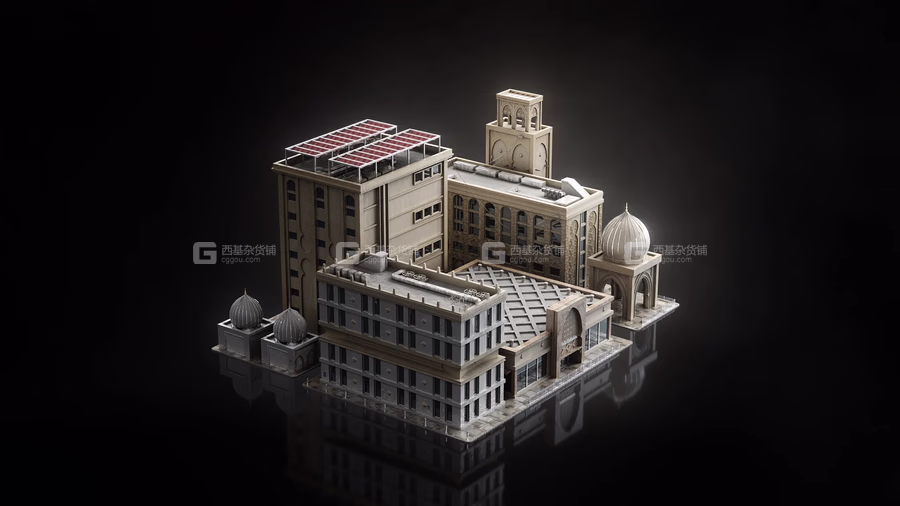 3D模型科幻未来新迪拜城市桥梁建筑楼房模型套件 (C4D3DS MAXFBXOBJMayaBlenderHoudini等格式) KitBash3D Neo Dubai_21.avif
