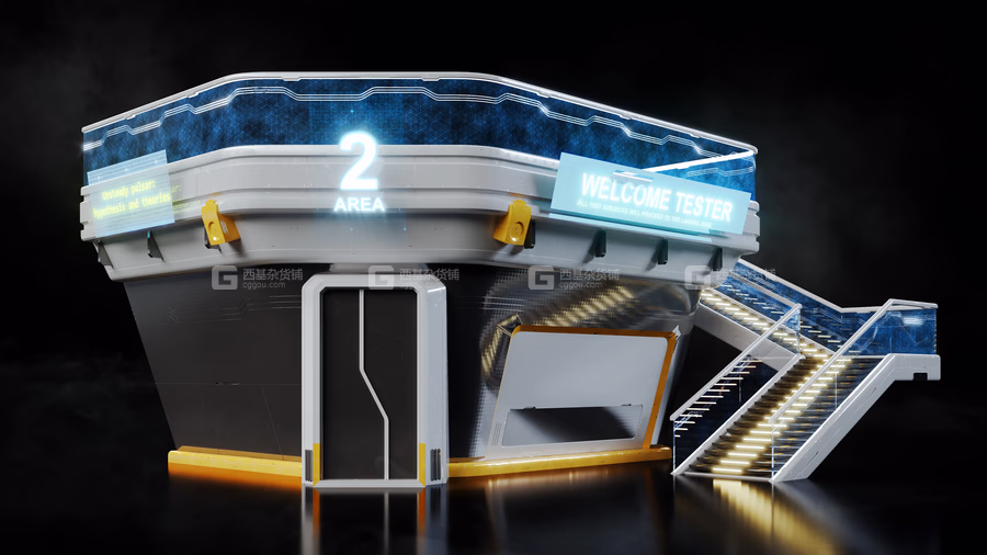 未来科幻星际城市建筑设施模型套件 (C4DFBXOBJBlender格式) KitBash3D High Tech Streets_34.avif