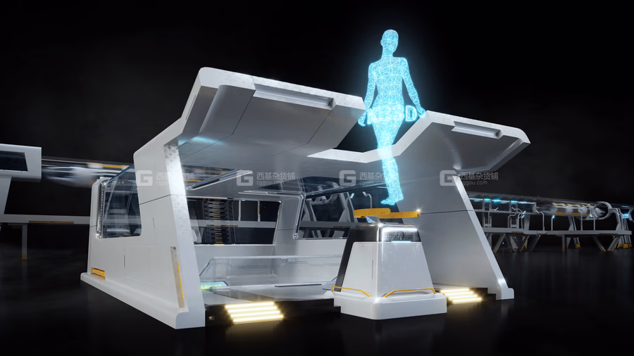 未来科幻星际城市建筑设施模型套件 (C4DFBXOBJBlender格式) KitBash3D High Tech Streets_08.avif