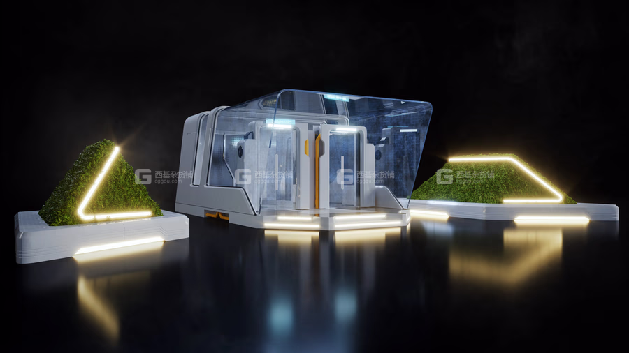 未来科幻星际城市建筑设施模型套件 (C4DFBXOBJBlender格式) KitBash3D High Tech Streets_20.avif