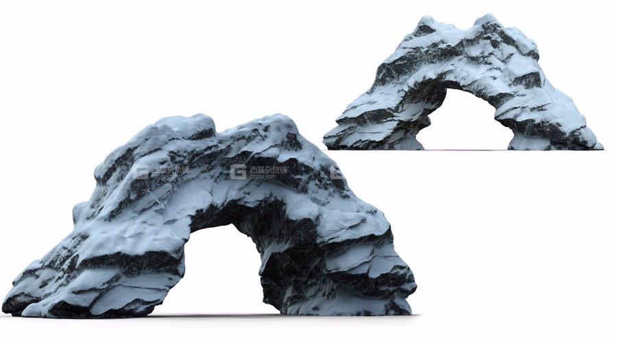 3套石头岩石3D模型 3D Rocks Collection Vol. 1-3 and Cliffmaker_38.avif