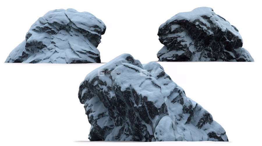 3套石头岩石3D模型 3D Rocks Collection Vol. 1-3 and Cliffmaker_36.avif