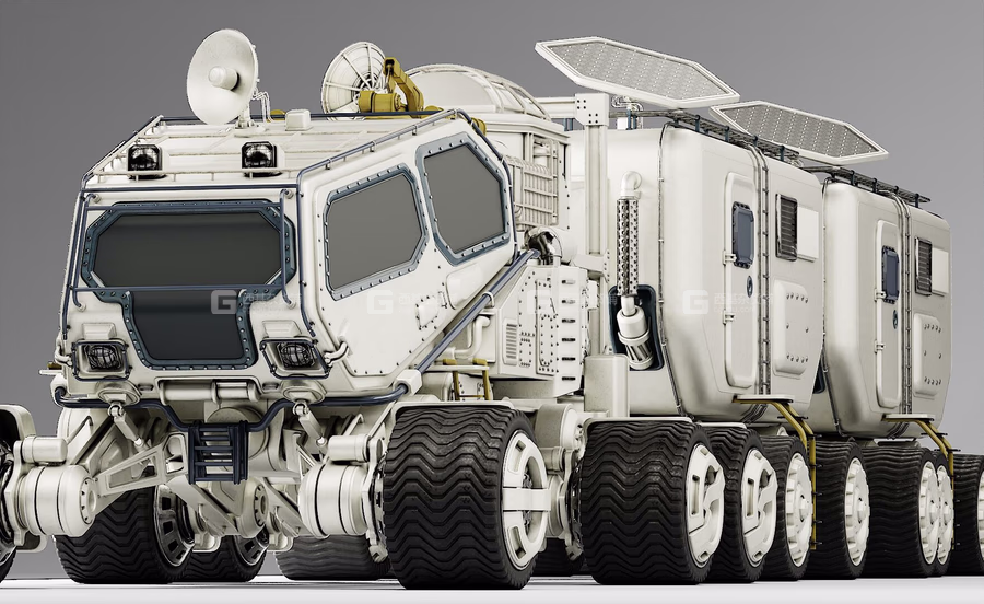 科幻火星运输车3D模型 Mars Transport Rover 3D model_03.avif