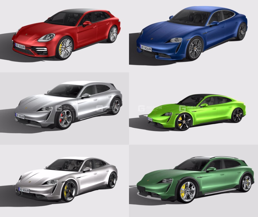 保时捷汽车3D模型 Porsche Car 3D Models Collection 2013-2021_94.avif