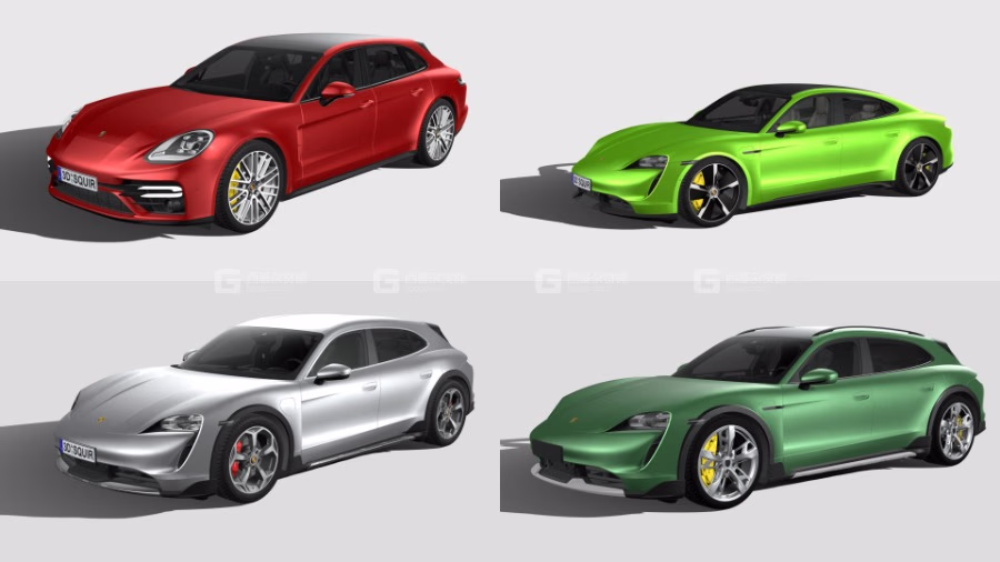 保时捷汽车3D模型 Porsche Car 3D Models Collection 2013-2021_95.avif