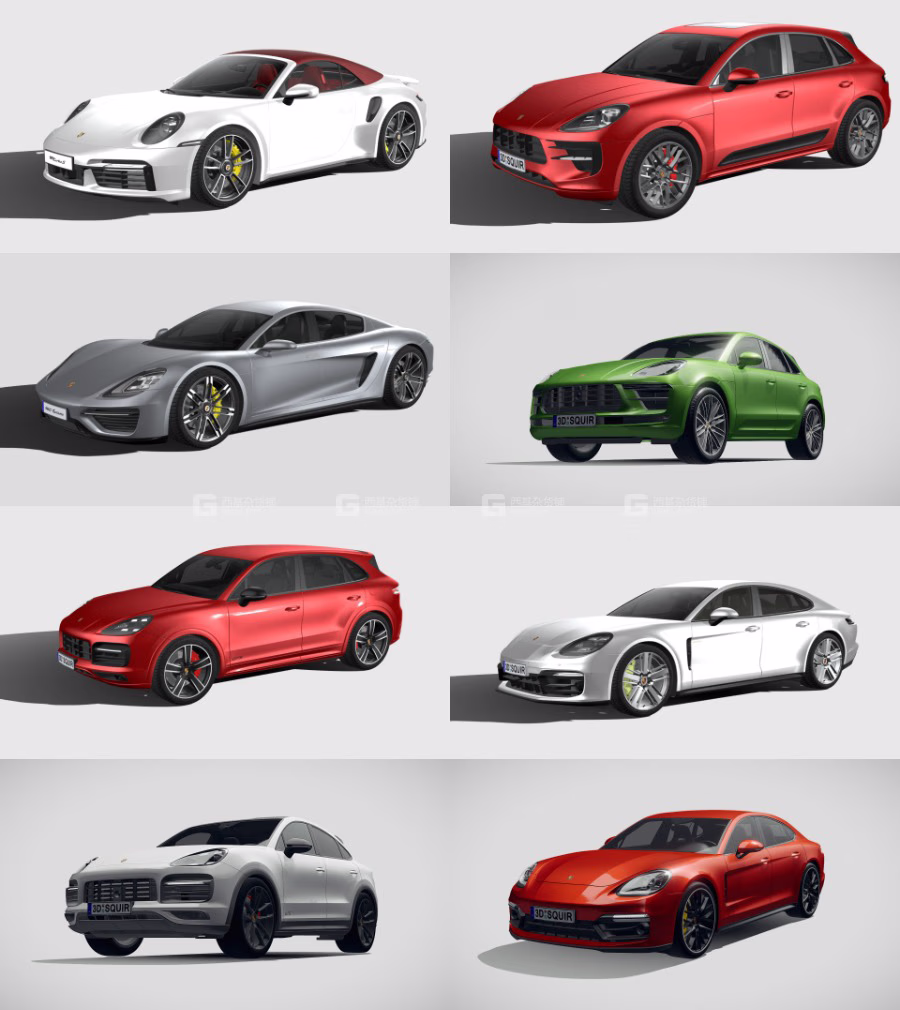 保时捷汽车3D模型 Porsche Car 3D Models Collection 2013-2021_93.avif