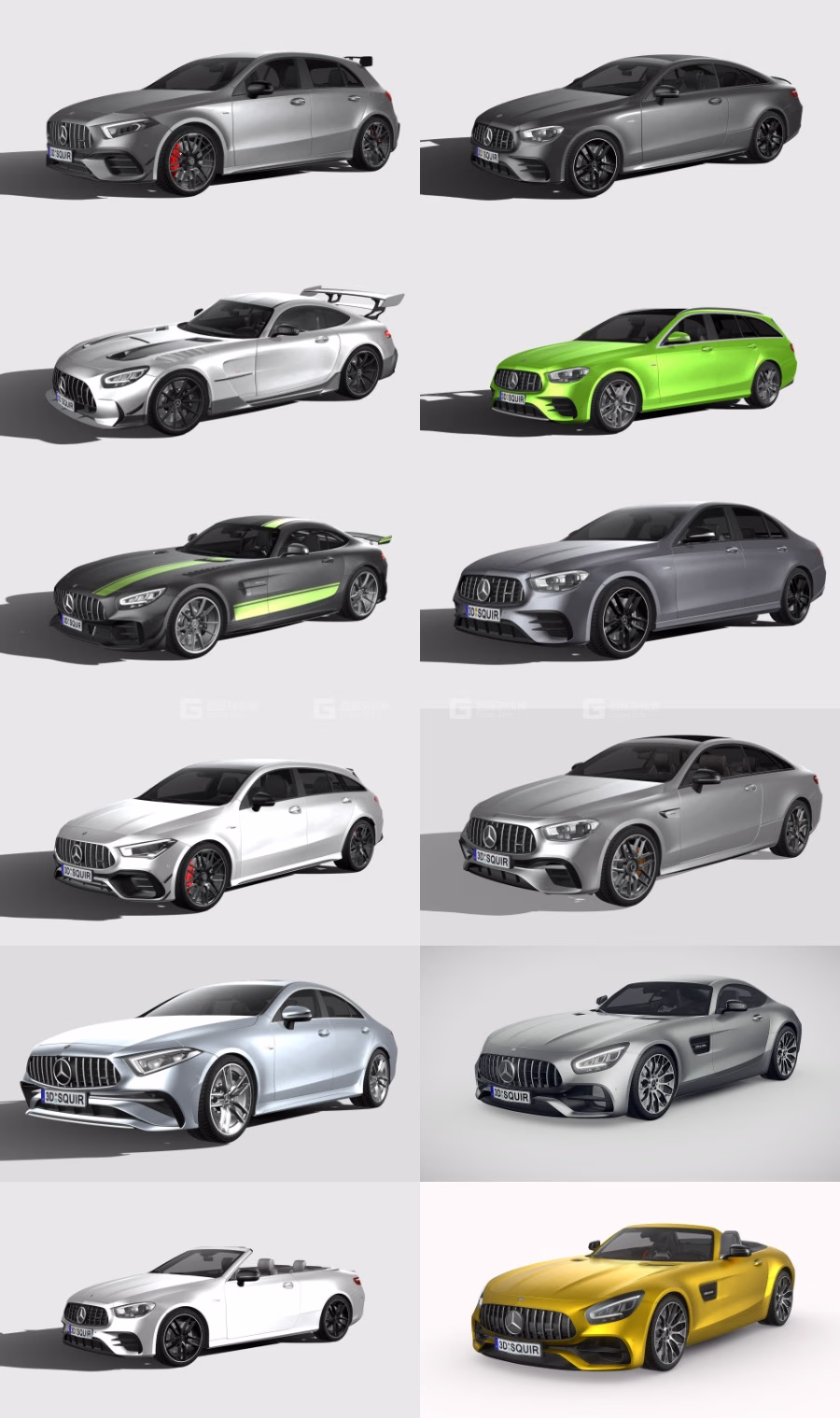 奔驰汽车3D模型 Mercedes Benz Car 3D Models Collection 2019-2022_89.avif