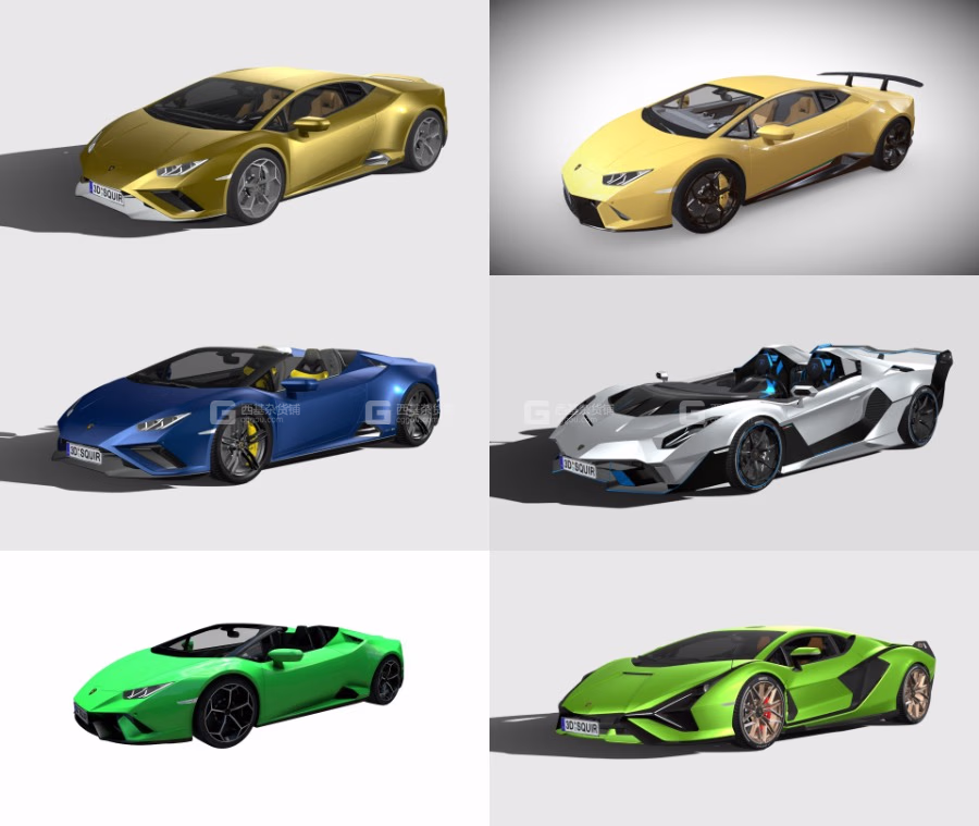 兰博基尼汽车3D模型 Lamborghini  Car 3D Models Collection 2019-2022_87.avif