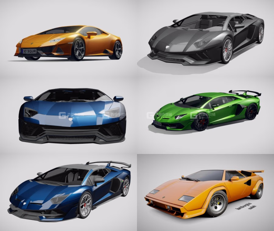 兰博基尼汽车3D模型 Lamborghini  Car 3D Models Collection 2019-2022_86.avif