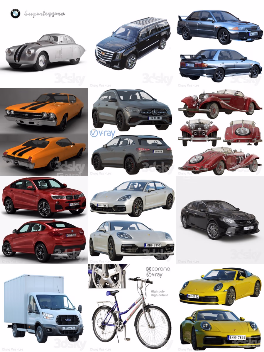 3DSKY汽车交通工具3D模型 Vehicle Models Collection_66.avif
