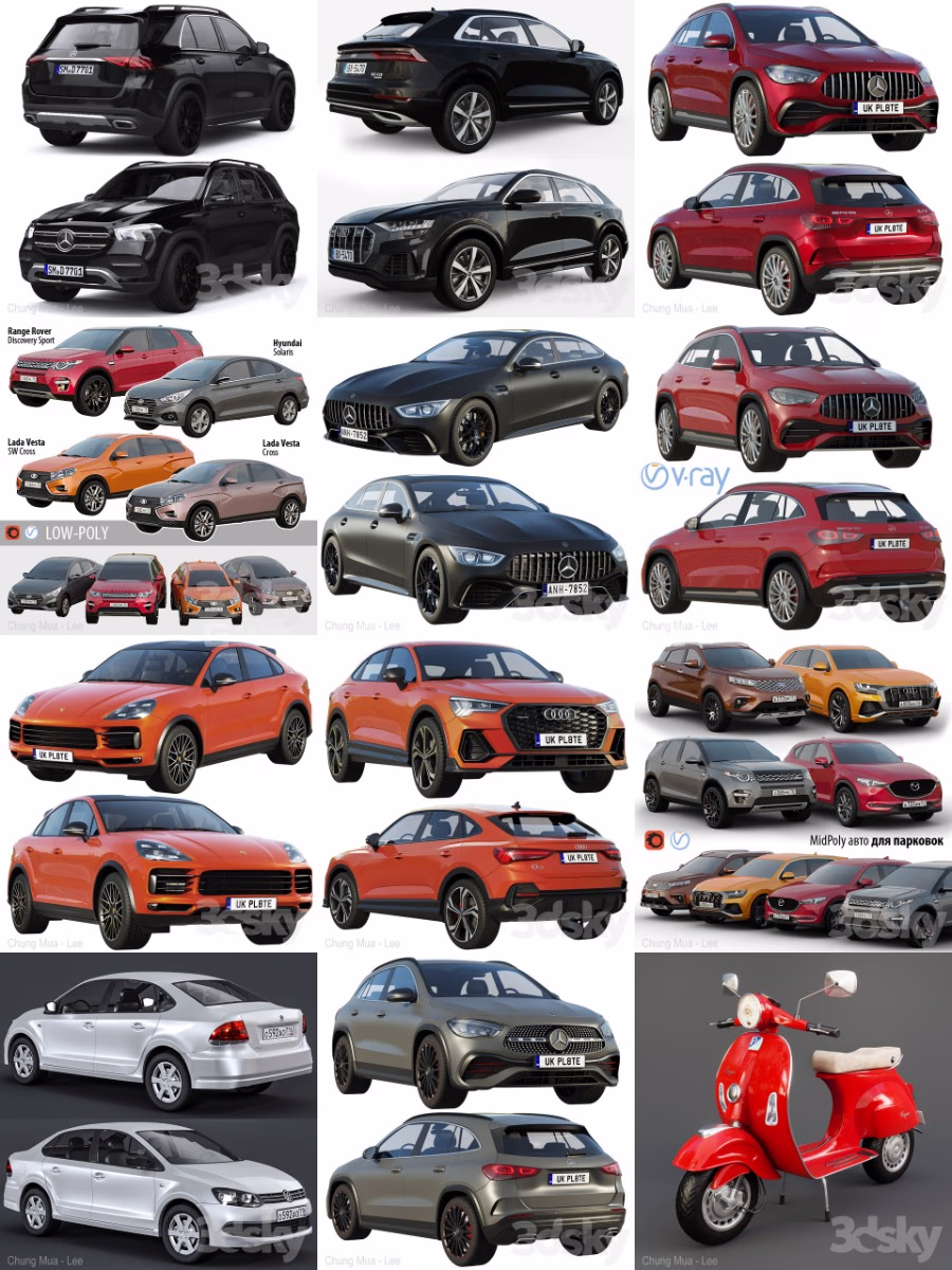 3DSKY汽车交通工具3D模型 Vehicle Models Collection_67.avif