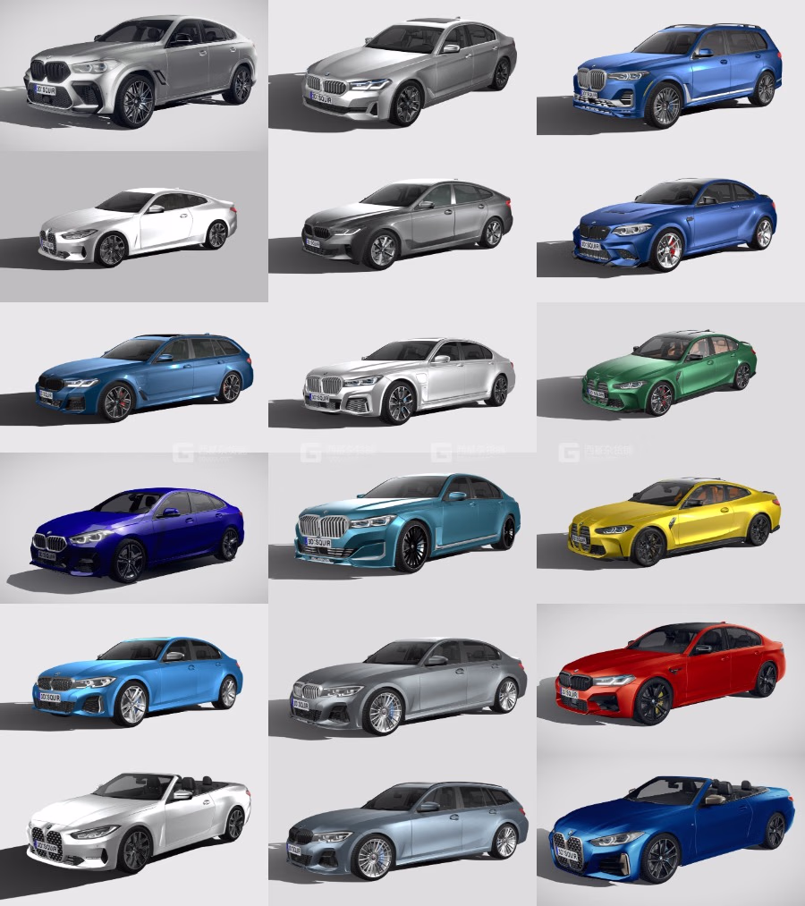 宝马汽车3D模型 BMW Car 3D Models Collection 2019-2022_75.avif