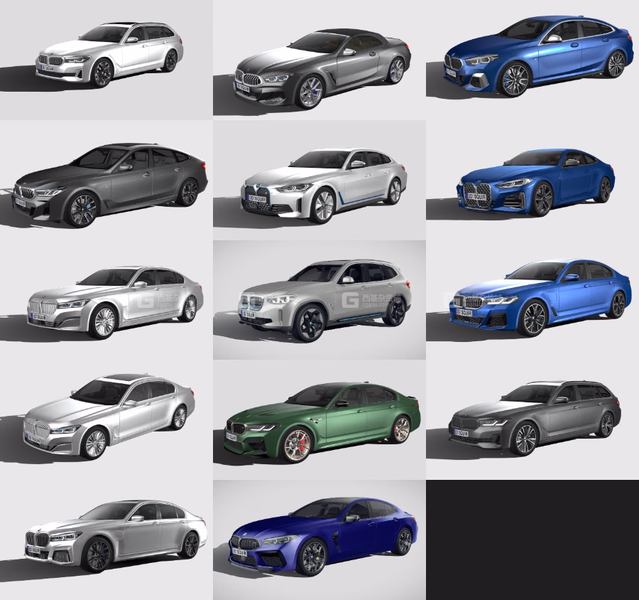 宝马汽车3D模型 BMW Car 3D Models Collection 2019-2022_76.avif