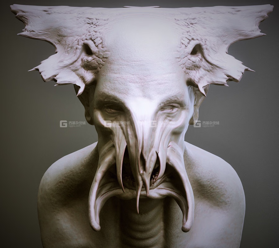 ZBrush动物鼻子笔刷模型预设 Artstation Marketplace – NOSES – 40 ZBrush VDM Nasal Areas_28.avif