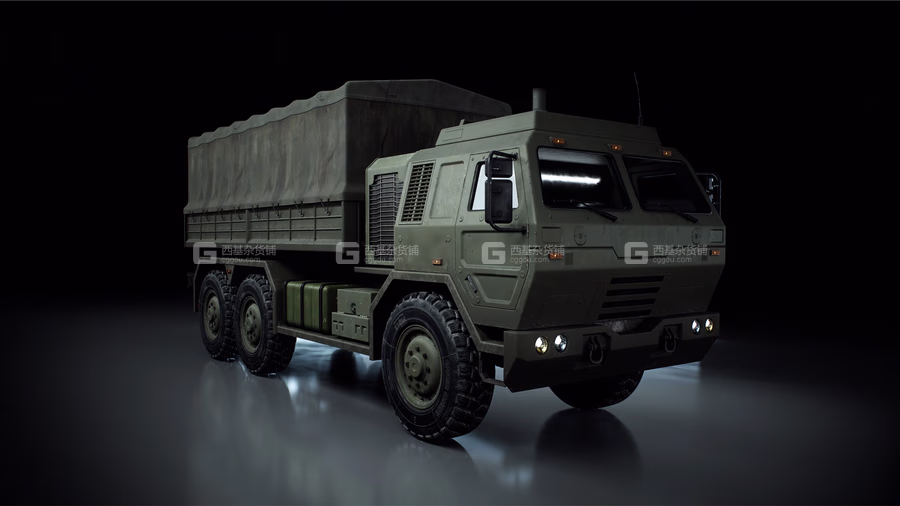 35【Kitbash3D】军事车辆坦克装甲车直升机3D模型 Warzone Transport Vehicles_14.avif