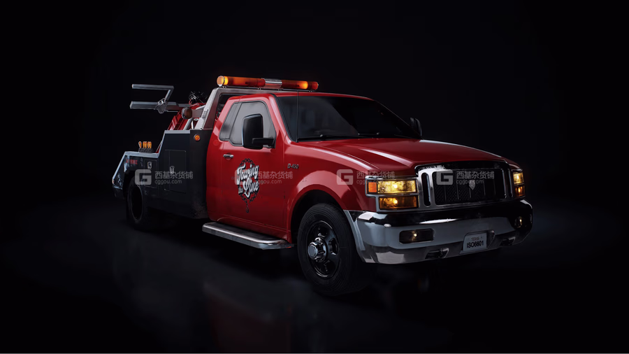36【Kitbash3D】卡车面包车牵引车汽车3D模型 Commercial City Cars_04.avif
