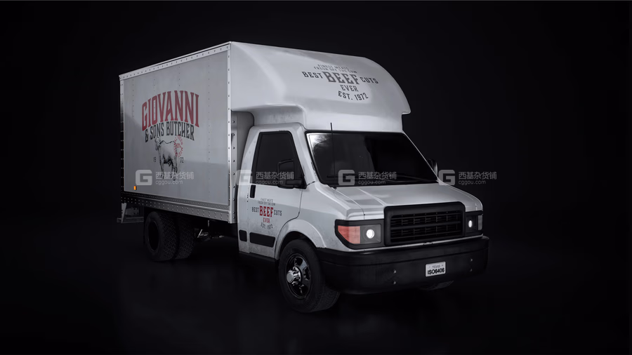 36【Kitbash3D】卡车面包车牵引车汽车3D模型 Commercial City Cars_15.avif