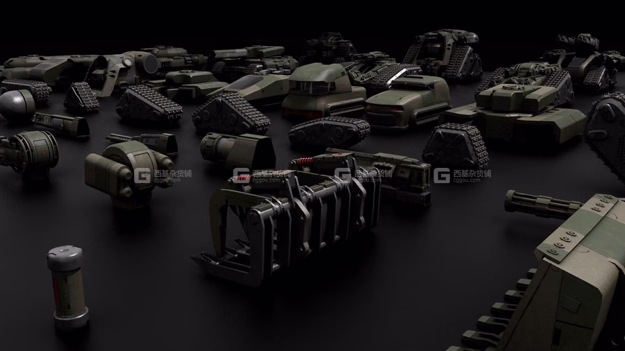 46【Kitbash3D】坦克履带零部件 Tanks_32.avif