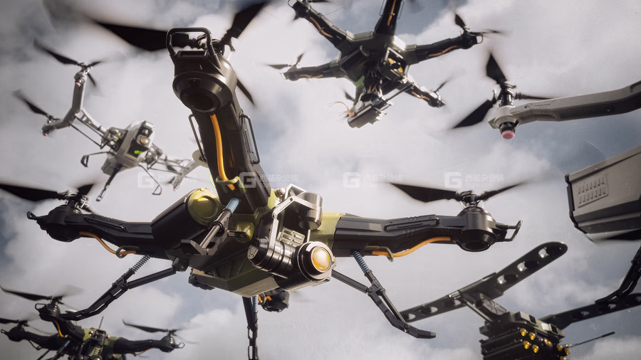 55【Kitbash3D】交通工具无人机 Drones_03.avif