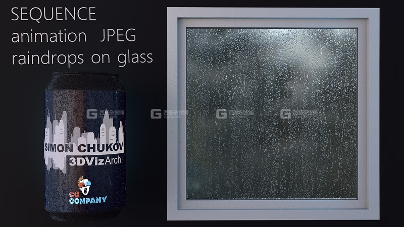 玻璃上的雨滴视觉特效动画素材的黑白通道序列_36.avif
