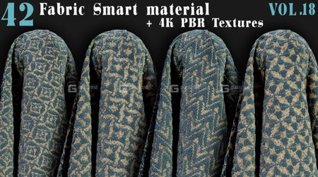 42套高质量Subtance布料智能材质球 Fabric Smart Material + 4K PBR Textures_08.jpg