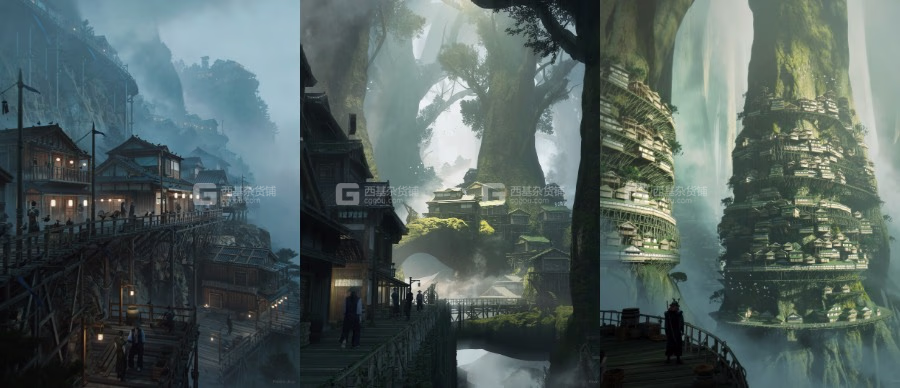 Blender日本古代建筑木屋3D模型资产 Artstation – Japanese Village Kitbash_09.avif