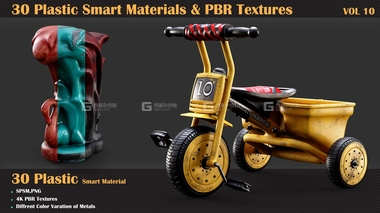 30+塑料智能贴图材质 Artstation – 30 Plastic Smart Materials & PBR Textures – VOL 10FM.jpg