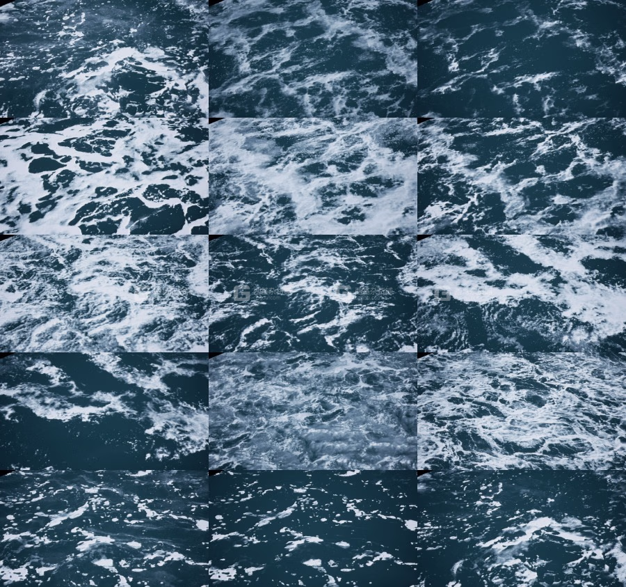 海洋水面波浪泡沫黑白深度贴图素材 DDTextures – Ocean Foam_07.avif