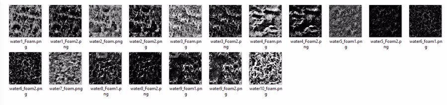 海洋水面波浪泡沫黑白深度贴图素材 DDTextures – Ocean Foam_02.avif