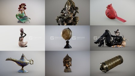 室内装饰品3D扫描模型 Inciprocal Sketchfab Decor Scans Collection_03.jpg