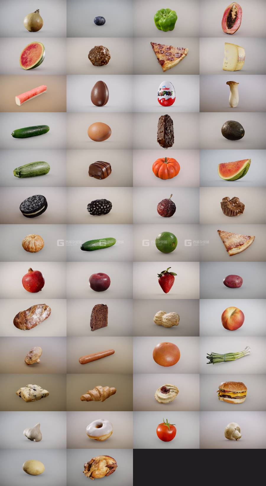 水果食物3D扫描模型 Inciprocal Sketchfab Food Scans Collection_12.avif
