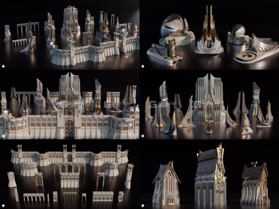 02【Asset Smash】北欧奇幻风格建筑 Neo Asgard_02.avif