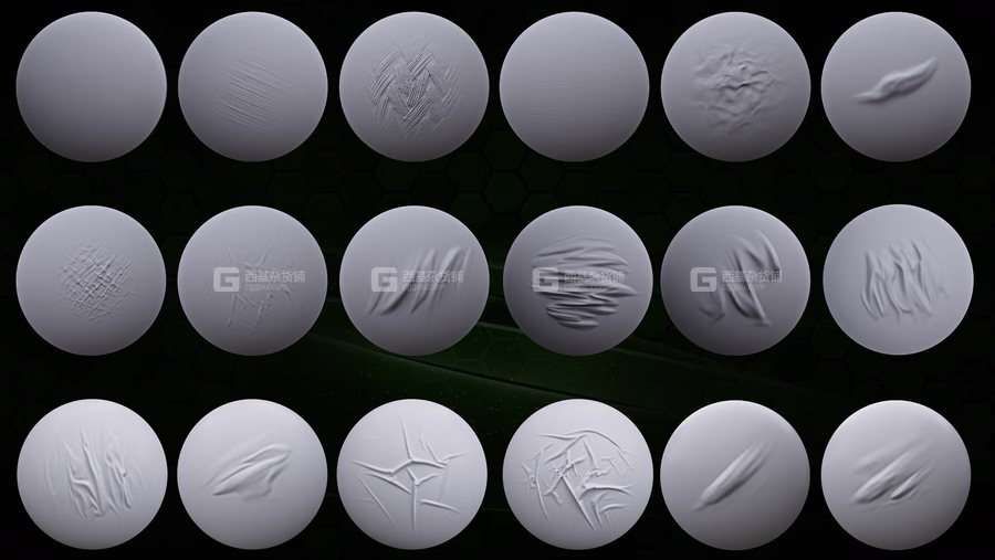 100+布料褶皱缝线zbrush笔刷_17.avif