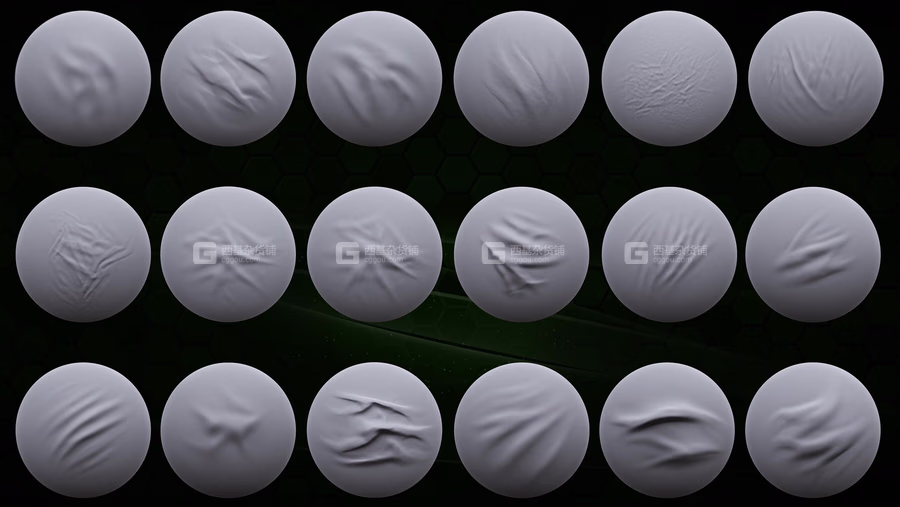 100+布料褶皱缝线zbrush笔刷_11.avif