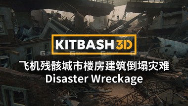 59【Kitbash3D】飞机残骸城市楼房建筑倒塌灾难场景灾难残骸 Disaster Wreckage_FM04.jpg