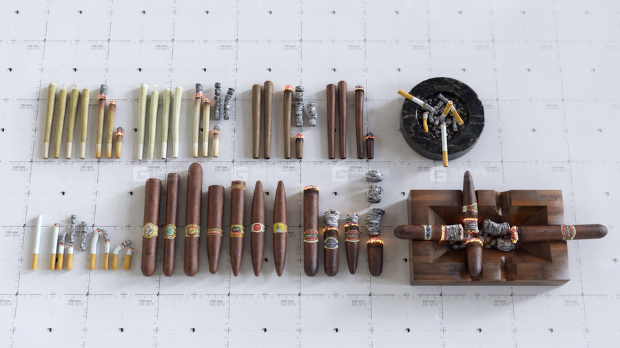 Blender香烟雪茄3D模型 Cigars Cigarettes Joints Blunts And Ashtrays – 3D Assetkit Pbr_64.avif