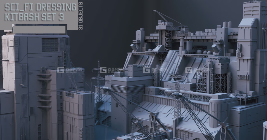 科幻工业建筑3D模型 Cgtrader – Scifi Dressing Kitbash Set 3_69.avif