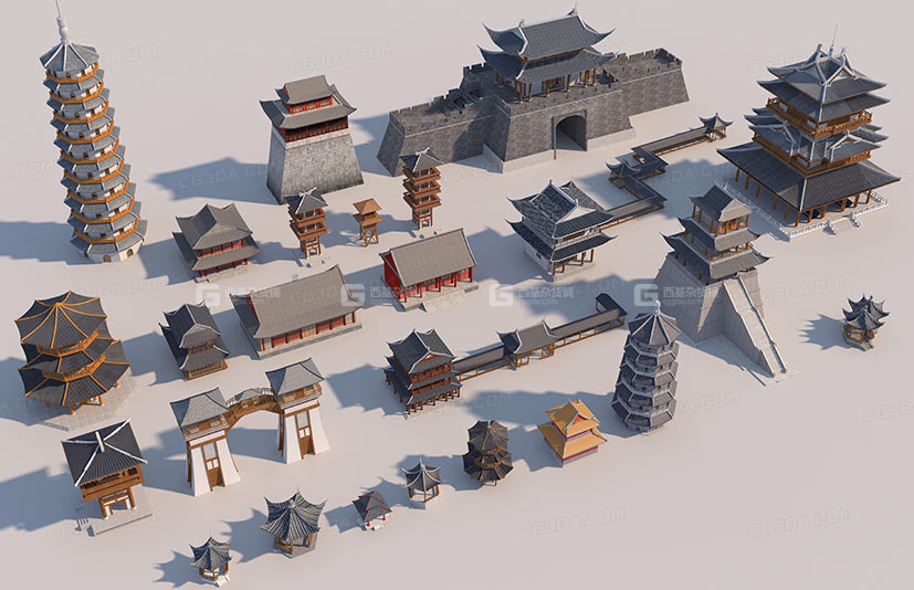 亚洲古建筑木屋中式建筑合集_02.avif
