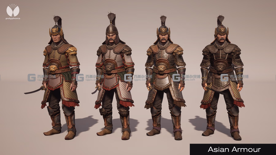 中国蒙古日本武士士兵 Asian Armour_21.avif