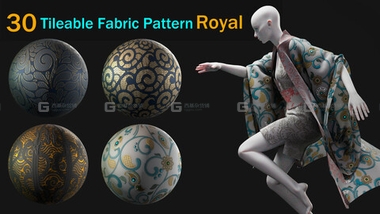 30组蕾丝布料织物花纹贴图 30 Tileable Lace fabric Pattern Royal - VOL 02FM.jpg