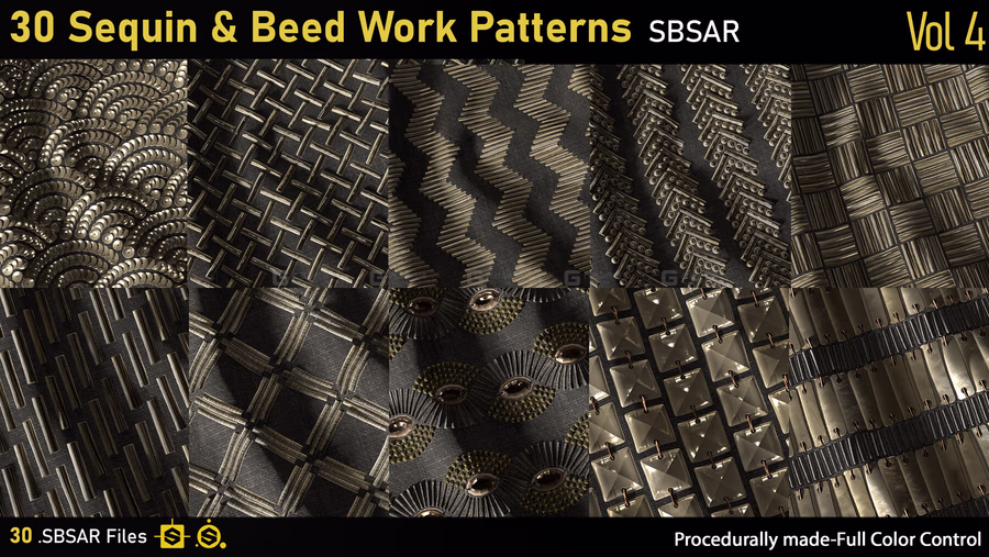 服饰亮片和蜂巢图案 30 Sequin & Beed Work patterns-Vol4-SBSAR_11.avif