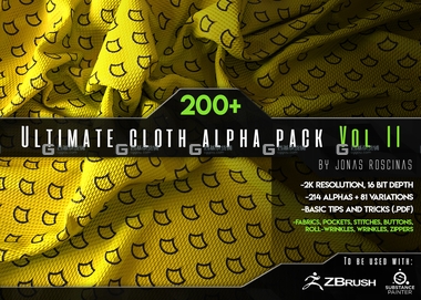 200个布料褶皱缝线笔刷  200+Ultimate Cloth Alpha Pack VOL IIFM.jpg