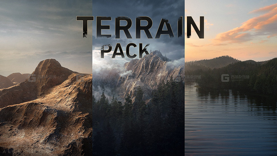 24个山地草原峡谷地形模型 Terrain Pack_03.jpg